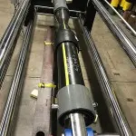 ADMET designed and built this custom large plastic pipe testing system for a recent customer