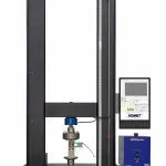 ASTM D3846 fixture on a dual column universal testing machine