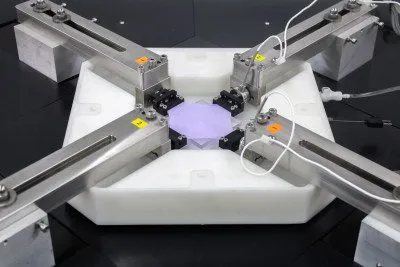 Planar Biaxial testing in a fluid bath